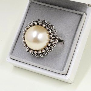 Estate Navajo Sterling Silver Marcasite Ring